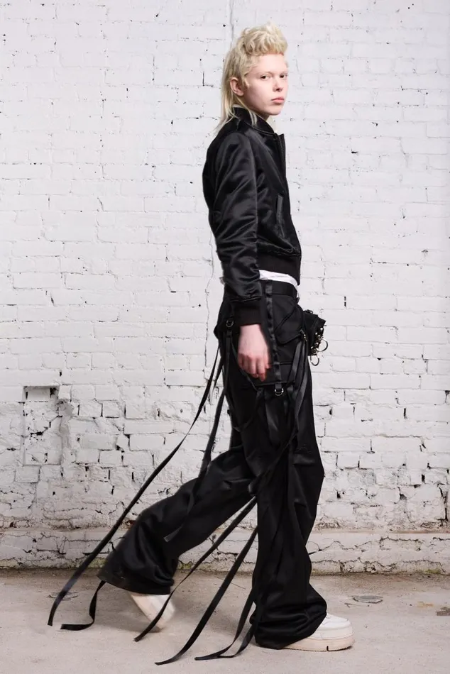 PLEATED TUXEDO CARGO PANT 8211 BLACK Women R13 Pants and Shorts