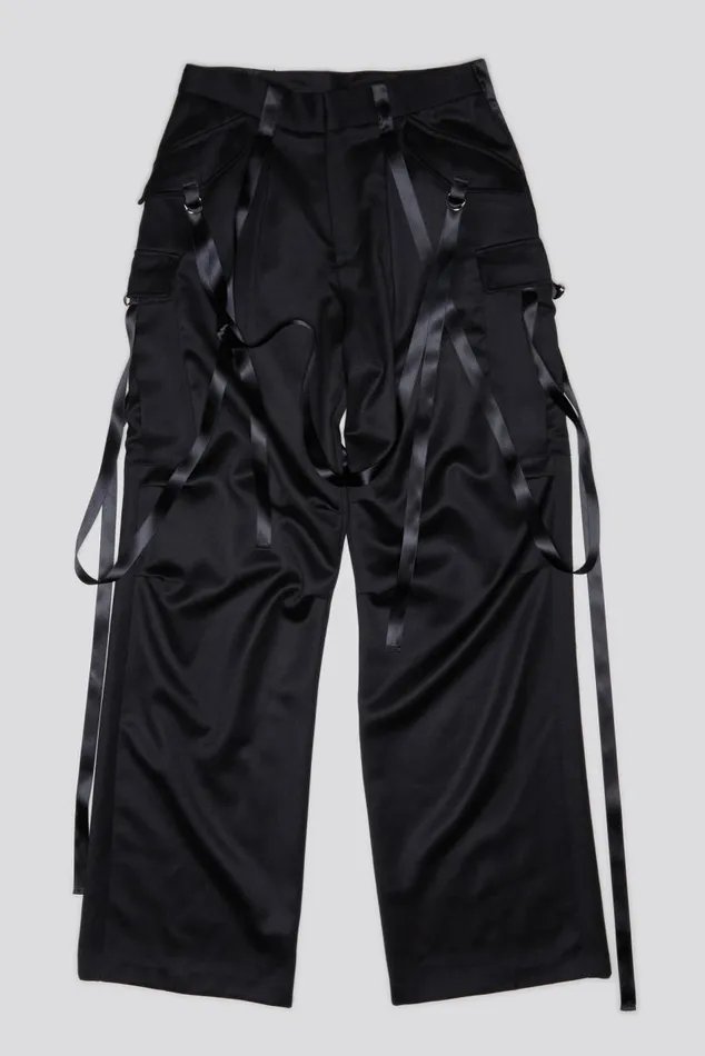PLEATED TUXEDO CARGO PANT 8211 BLACK Women R13 Pants and Shorts