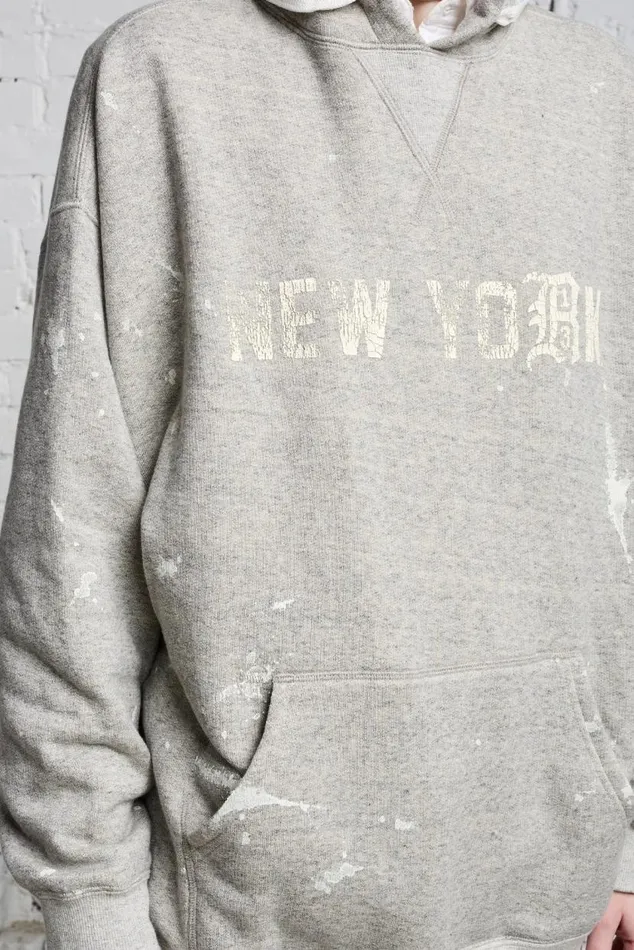 R13 NEW YORK HOODIE 8211 HEATHER GREY Women R13 Tops