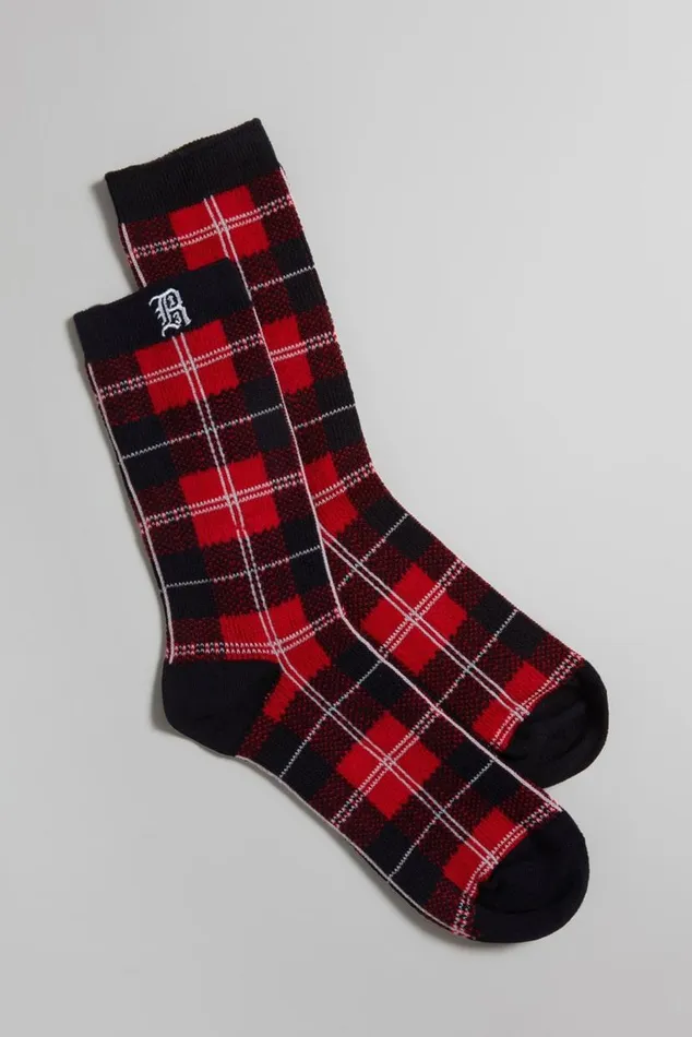 R13 PLAID SOCKS 8211 REDBLACK Men R13 Accessories