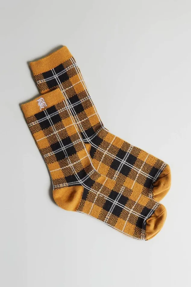 R13 PLAID SOCKS 8211 YELLOWBLACK Women R13 Accessories