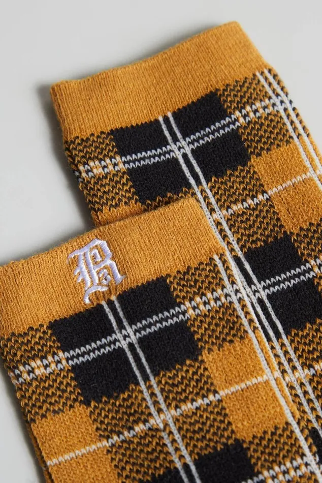 R13 PLAID SOCKS 8211 YELLOWBLACK Women R13 Accessories