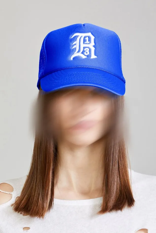 R13 Trucker Hat 8211 Blue Official Site Women R13 Accessories