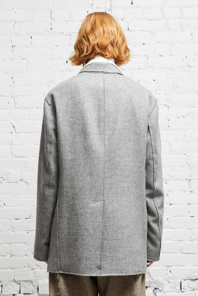 RAW CUT BLAZER 8211 LIGHT HEATHER GREY Women R13 Jackets and Coats
