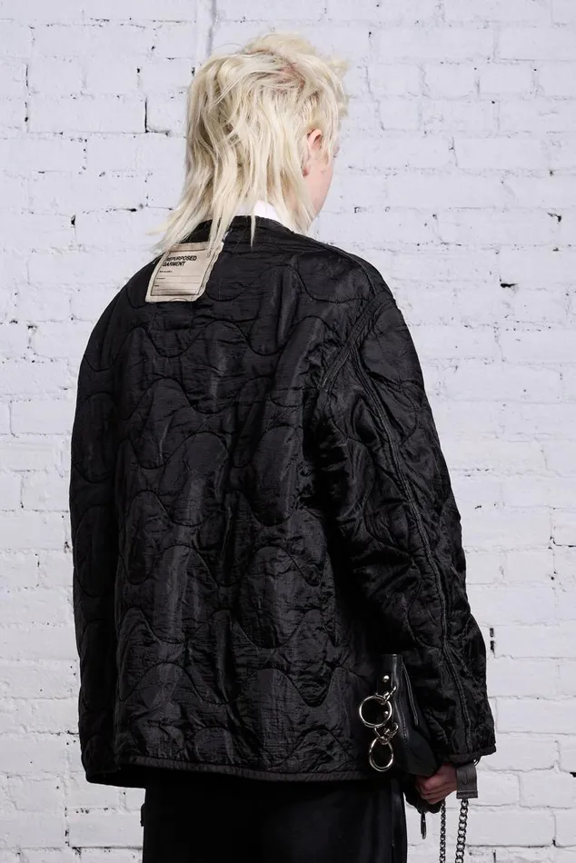 REFURBISHED TAPE TIE LINER 8211 BLACK Women R13 Jackets and Coats