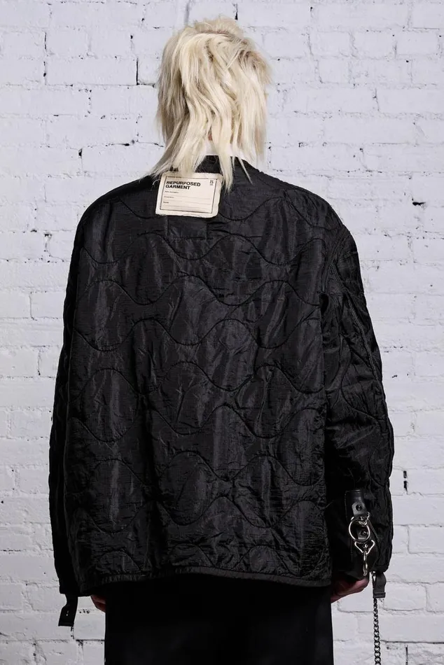 REFURBISHED TAPE TIE LINER 8211 BLACK Women R13 Jackets and Coats