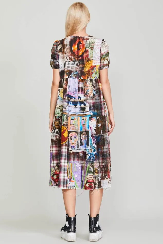 RELAXED MIDI 8211 GRAFFITI PLAID Women R13 Dresses and Skirts