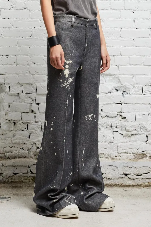 RELAXED TROUSER 8211 GREY PAINT SPLATTER Women R13 Pants and Shorts
