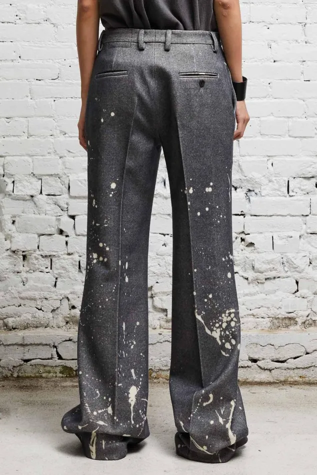 RELAXED TROUSER 8211 GREY PAINT SPLATTER Women R13 Pants and Shorts