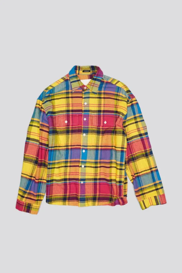 RELAXED WORKSHIRT 8211 RAINBOW PLAID Women R13 Tops