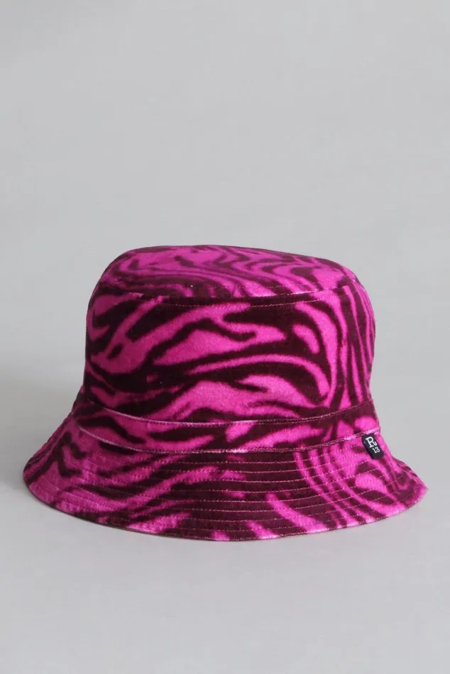 Reversible Bucket Hat 8211 Magenta Tiger With Leopard Women R13 Accessories