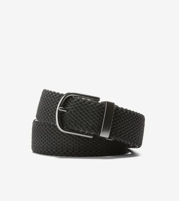 Reversible Stretch Belt Blackgray Men Cole Haan Belts
