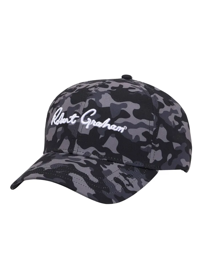Robert Graham Belts and Hats Men RG CAMO CAP Black
