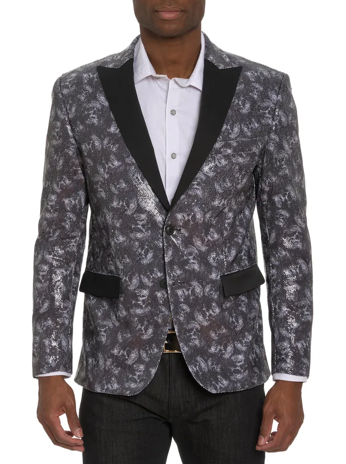 Robert Graham Blazers Men CALO SEQUIN BLAZER Black