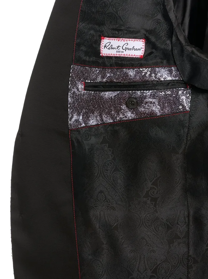 Robert Graham Blazers Men CALO SEQUIN BLAZER Black