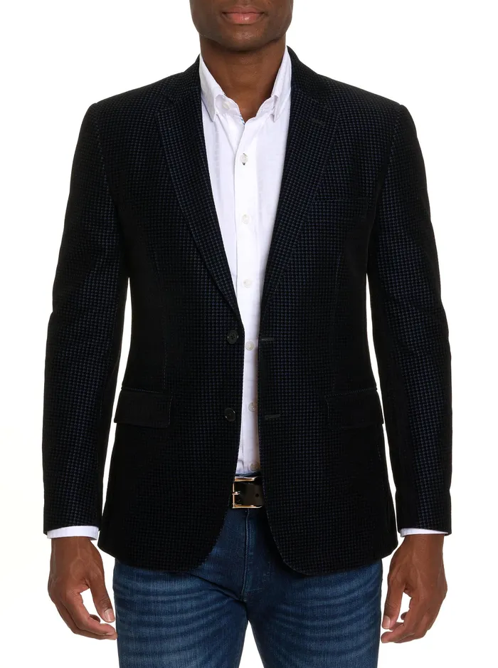 Robert Graham Blazers Men CHIANTI VELVET BLAZER Navy