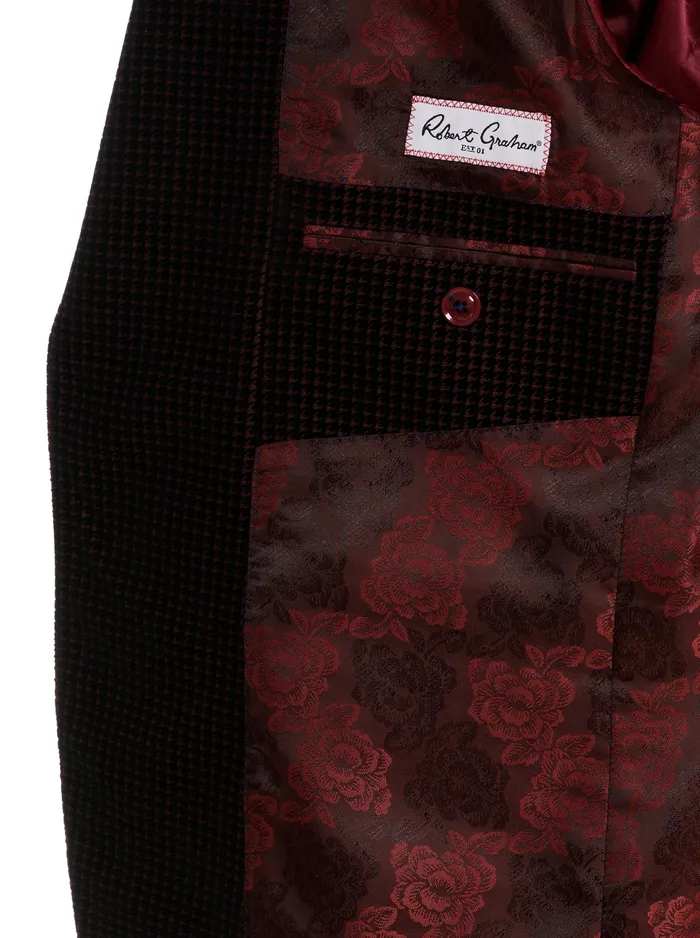 Robert Graham Blazers Men CHIANTI VELVET BLAZER Navy