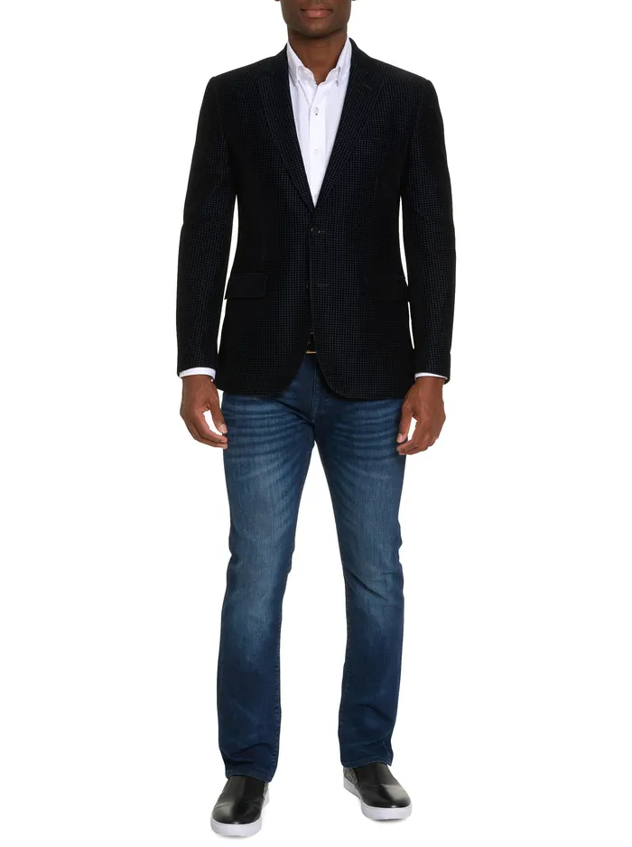 Robert Graham Blazers Men CHIANTI VELVET BLAZER Navy