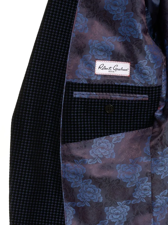 Robert Graham Blazers Men CHIANTI VELVET BLAZER Navy