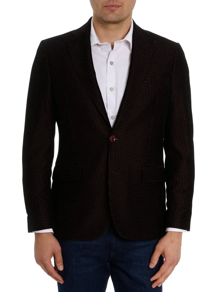 Robert Graham Blazers Men CHIANTI VELVET BLAZER Navy