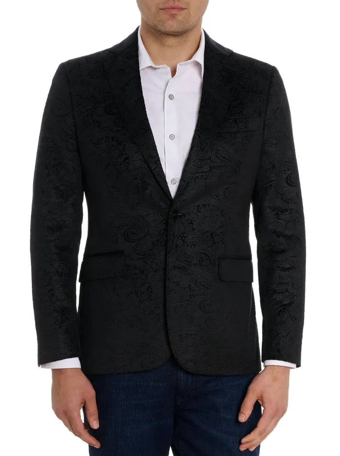 Robert Graham Blazers Men WEMBLEY VELVET BLAZER Black