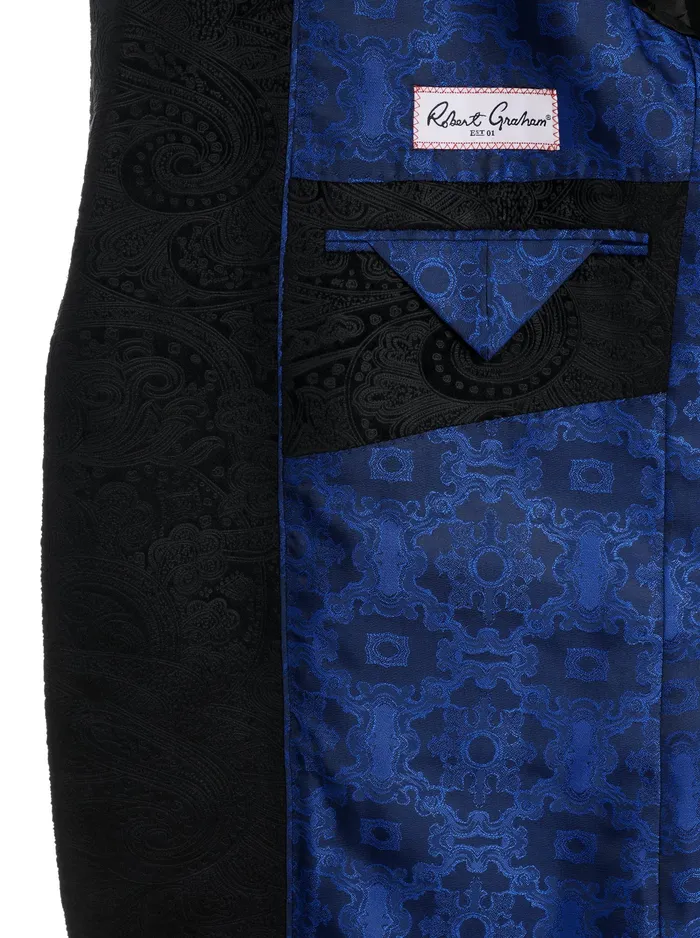 Robert Graham Blazers Men WEMBLEY VELVET BLAZER Black