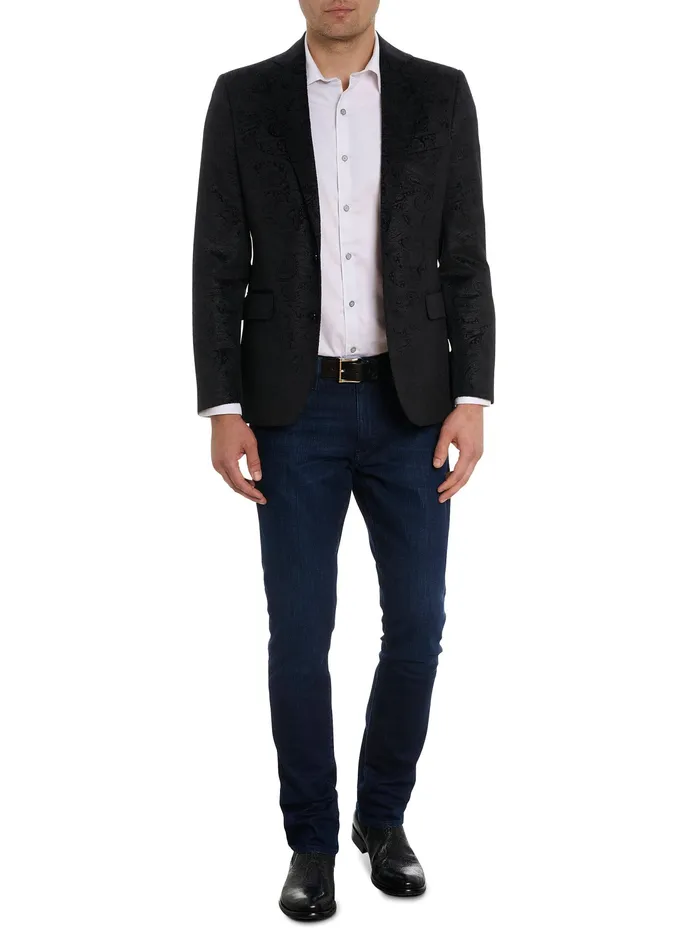 Robert Graham Blazers Men WEMBLEY VELVET BLAZER Black