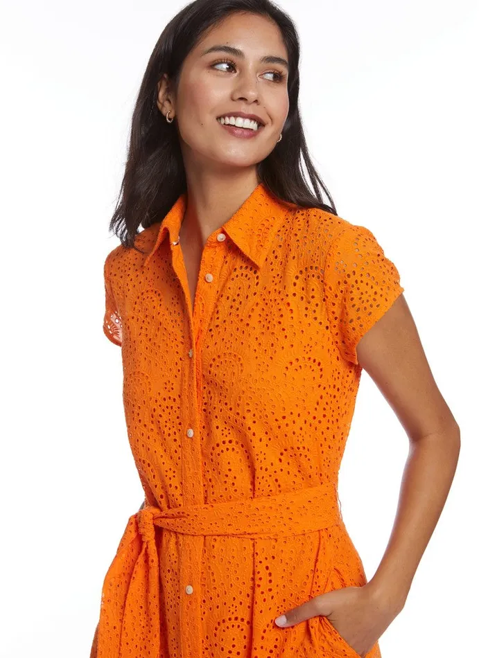 Robert Graham Dresses Women VIVIENNE DRESS Burnt Orange