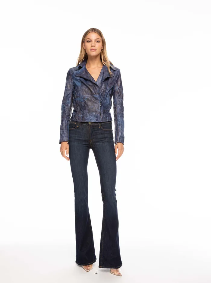 Robert Graham Jackets Women PEYTON LEATHER JACKET Blue