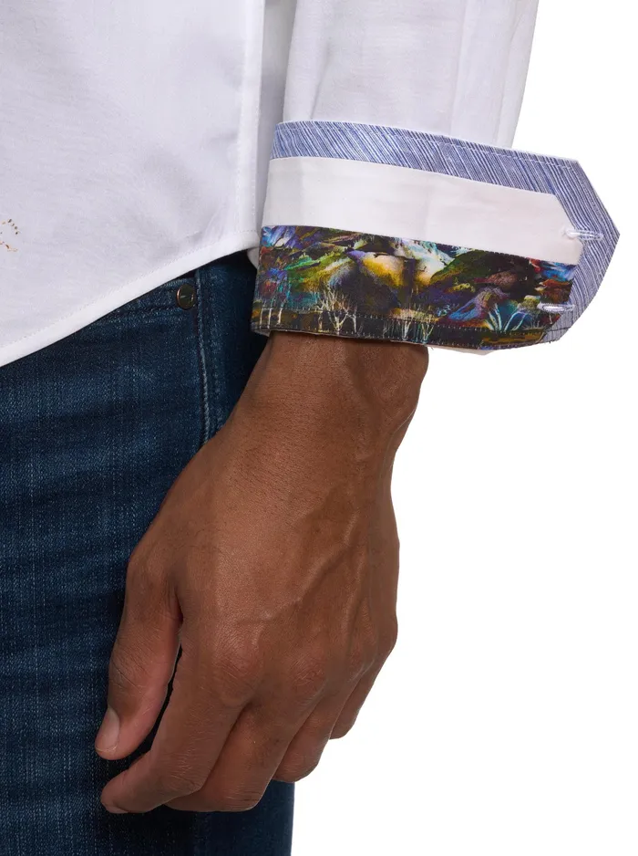 Robert Graham Long Sleeve Button Down Shirts Men APRESSKI LONG SLEEVE BUTTON DOWN SHIRT White