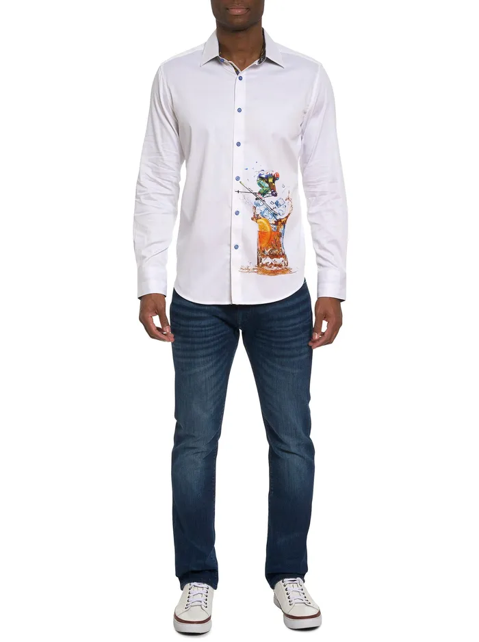 Robert Graham Long Sleeve Button Down Shirts Men APRESSKI LONG SLEEVE BUTTON DOWN SHIRT White
