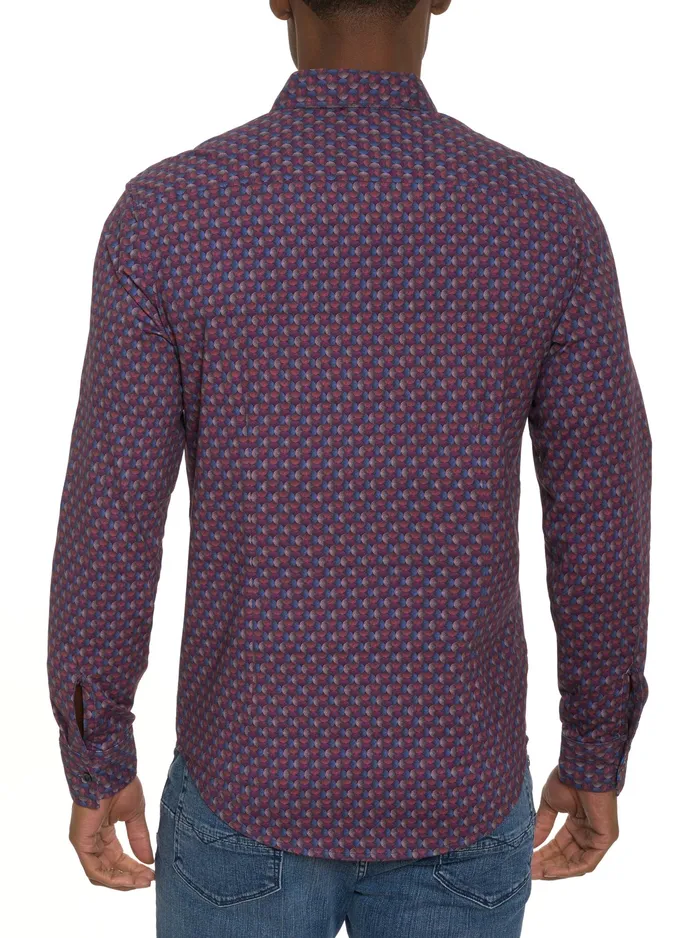 Robert Graham Long Sleeve Button Down Shirts Men BARRONE MOTION LONG SLEEVE KNIT BUTTON DOWN SHIRT Multi