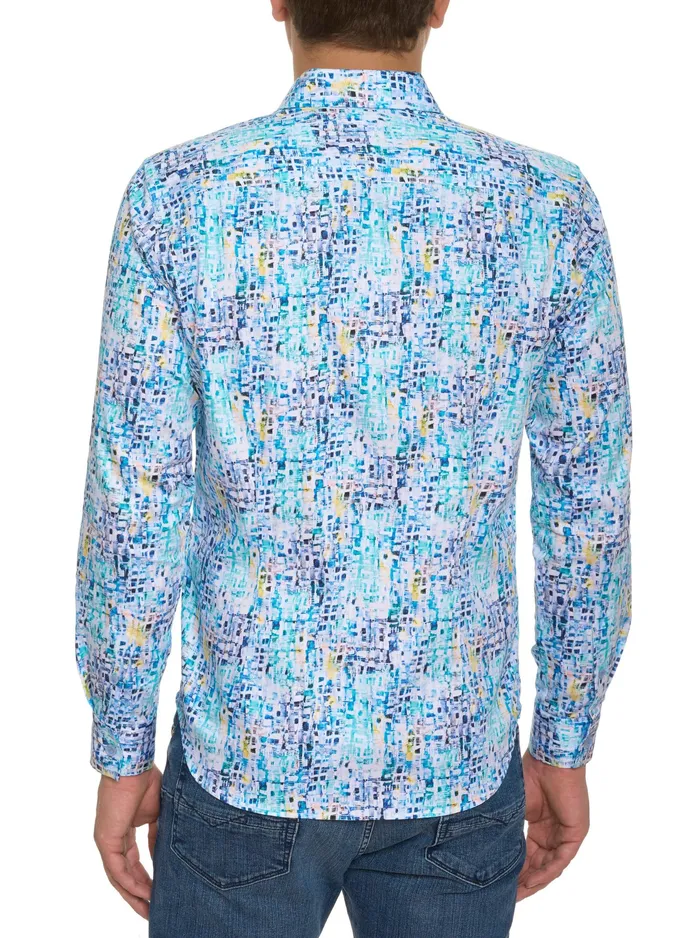 Robert Graham Long Sleeve Button Down Shirts Men BELMONT LONG SLEEVE BUTTON DOWN SHIRT Teal