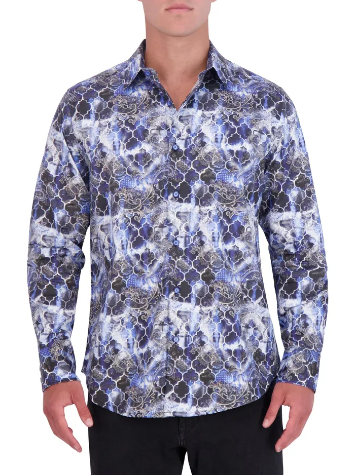 Robert Graham Long Sleeve Button Down Shirts Men BUCKNER LONG SLEEVE BUTTON DOWN SHIRT Black Robert Graham Long Sleeve Button Down Shirts Men BUCKNER LONG SLEEVE BUTTON DOWN SHIRT Black