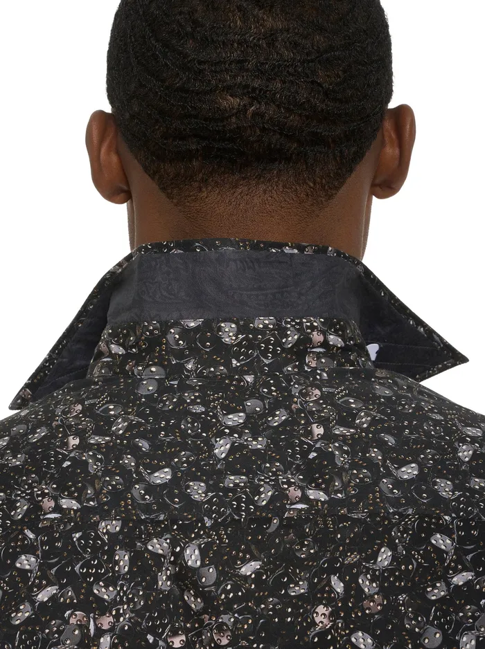 Robert Graham Long Sleeve Button Down Shirts Men CASINO LONG SLEEVE BUTTON DOWN SHIRT Black