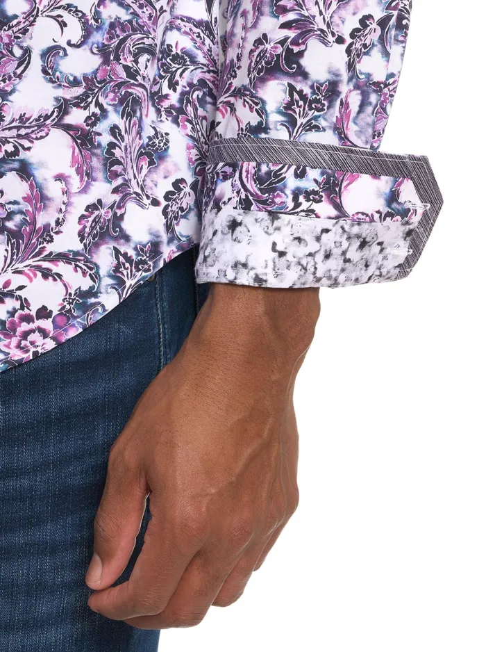 Robert Graham Long Sleeve Button Down Shirts Men CICCIO LONG SLEEVE BUTTON DOWN SHIRT TALL Wine