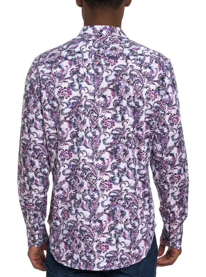 Robert Graham Long Sleeve Button Down Shirts Men CICCIO LONG SLEEVE BUTTON DOWN SHIRT Wine