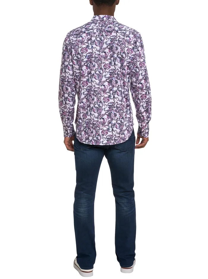 Robert Graham Long Sleeve Button Down Shirts Men CICCIO LONG SLEEVE BUTTON DOWN SHIRT Wine