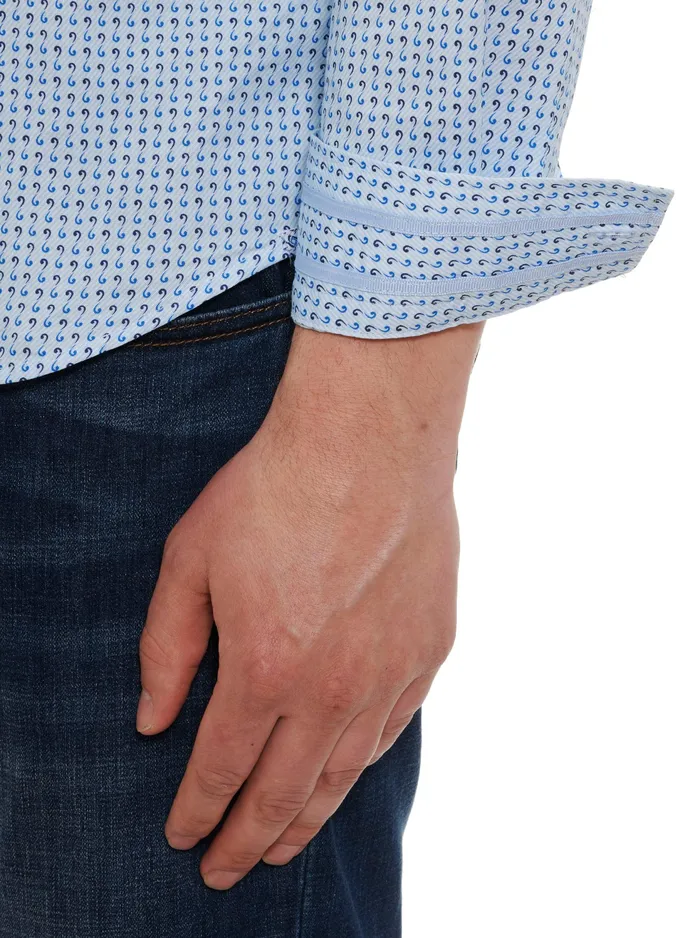 Robert Graham Long Sleeve Button Down Shirts Men DALE LONG SLEEVE BUTTON DOWN SHIRT Blue