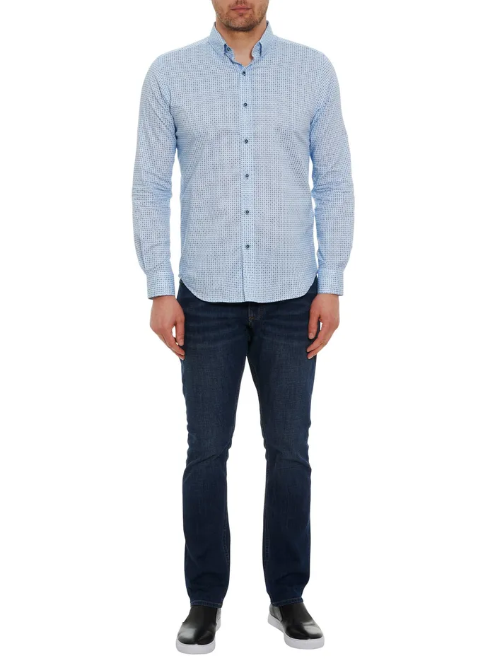Robert Graham Long Sleeve Button Down Shirts Men DALE LONG SLEEVE BUTTON DOWN SHIRT Blue