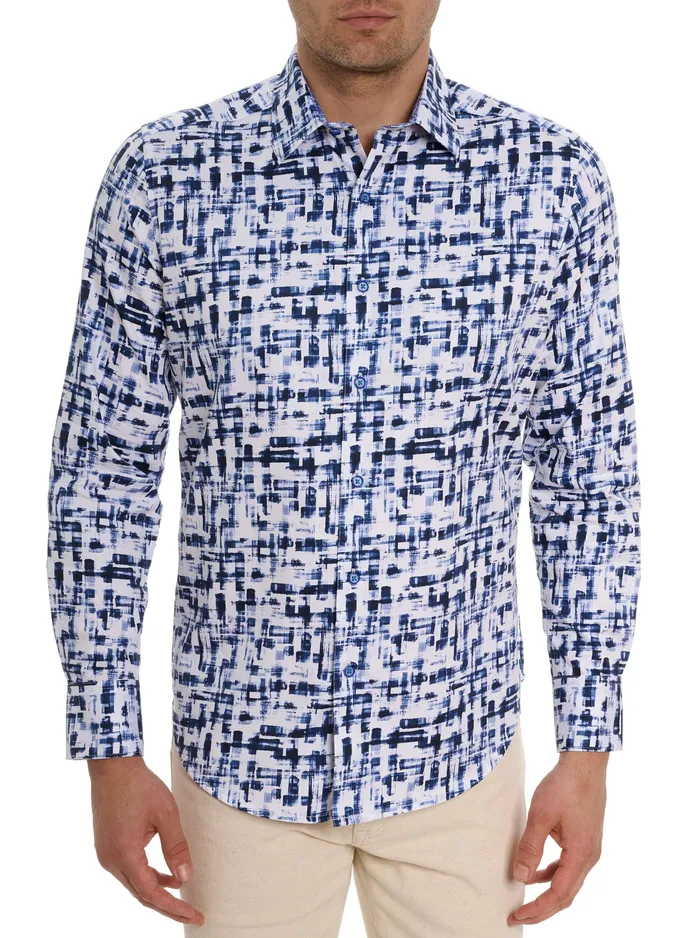 Robert Graham Long Sleeve Button Down Shirts Men DELUCA LONG SLEEVE BUTTON FRONT SHIRT Purple