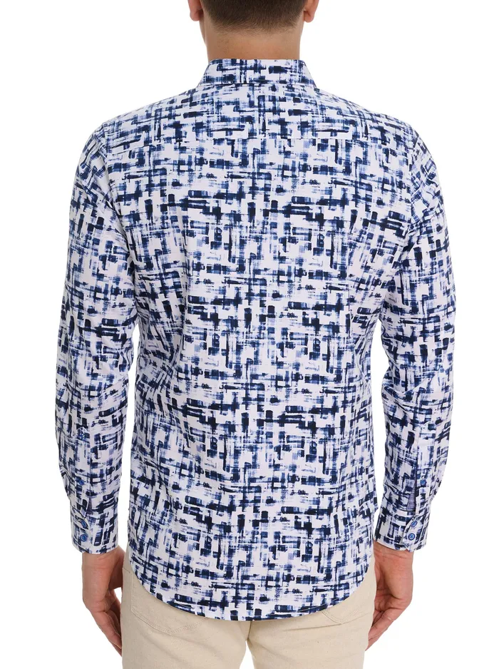 Robert Graham Long Sleeve Button Down Shirts Men DELUCA LONG SLEEVE BUTTON FRONT SHIRT Purple