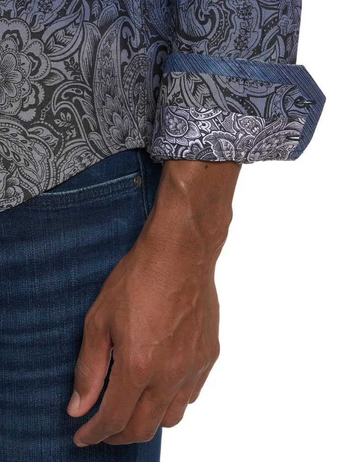 Robert Graham Long Sleeve Button Down Shirts Men DUSK LONG SLEEVE BUTTON DOWN SHIRT Blue