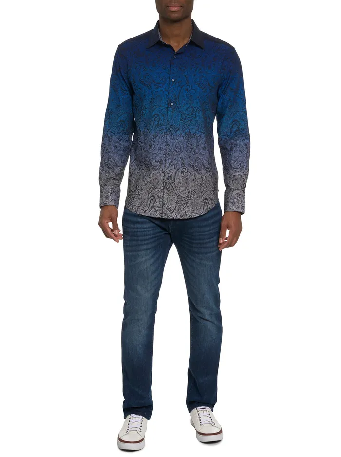 Robert Graham Long Sleeve Button Down Shirts Men DUSK LONG SLEEVE BUTTON DOWN SHIRT Blue