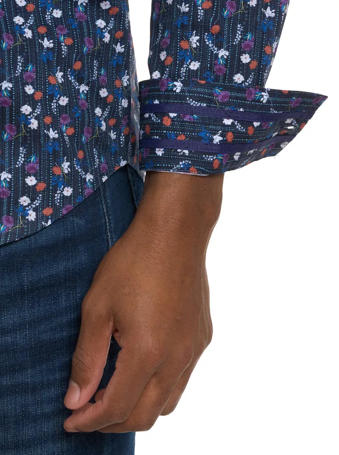 Robert Graham Long Sleeve Button Down Shirts Men EGGER LONG SLEEVE KNIT BUTTON DOWN SHIRT Multi