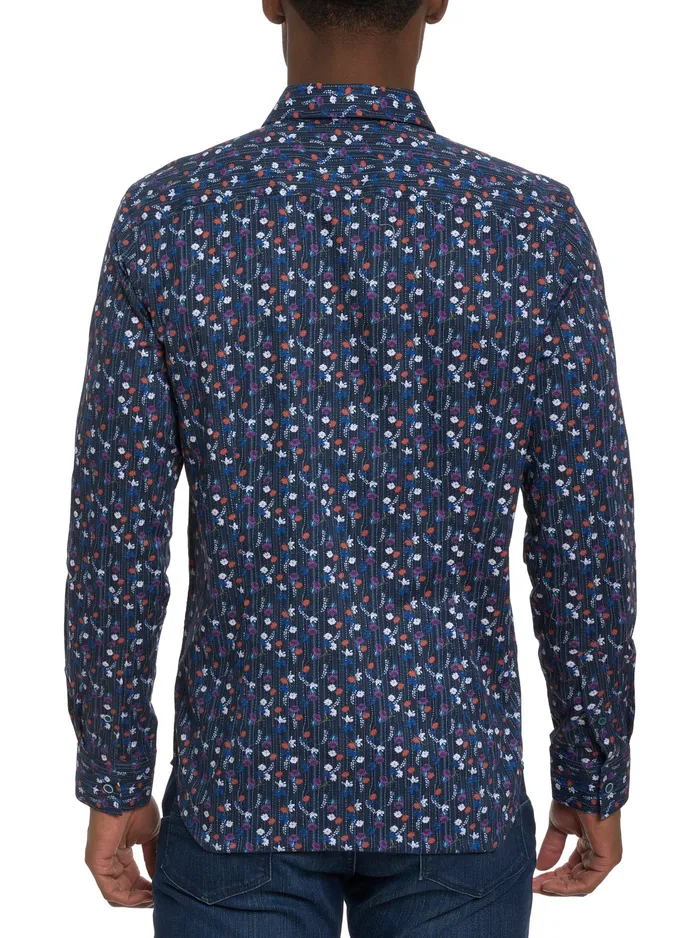 Robert Graham Long Sleeve Button Down Shirts Men EGGER LONG SLEEVE KNIT BUTTON DOWN SHIRT Multi