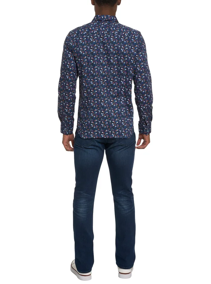 Robert Graham Long Sleeve Button Down Shirts Men EGGER LONG SLEEVE KNIT BUTTON DOWN SHIRT Multi