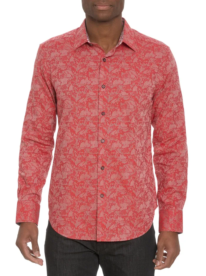 Robert Graham Long Sleeve Button Down Shirts Men ELECTRIC SLIDE LONG SLEEVE BUTTON DOWN SHIRT Grey
