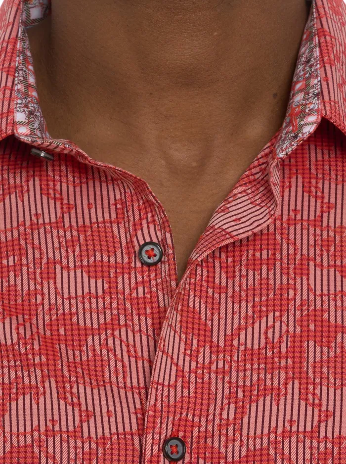 Robert Graham Long Sleeve Button Down Shirts Men ELECTRIC SLIDE LONG SLEEVE BUTTON DOWN SHIRT Grey
