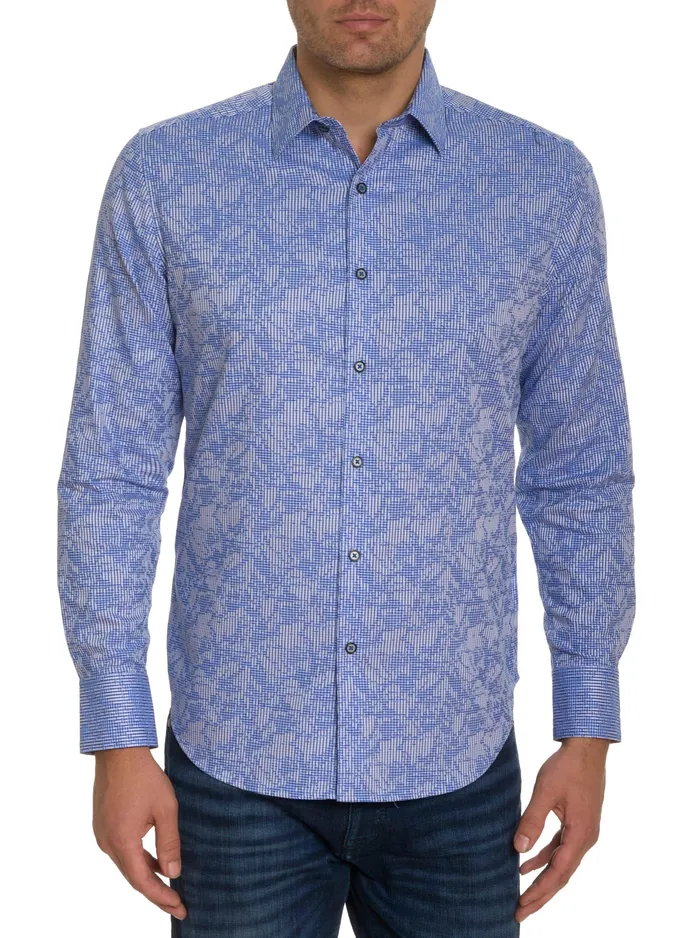 Robert Graham Long Sleeve Button Down Shirts Men ELECTRIC SLIDE LONG SLEEVE BUTTON DOWN SHIRT Grey